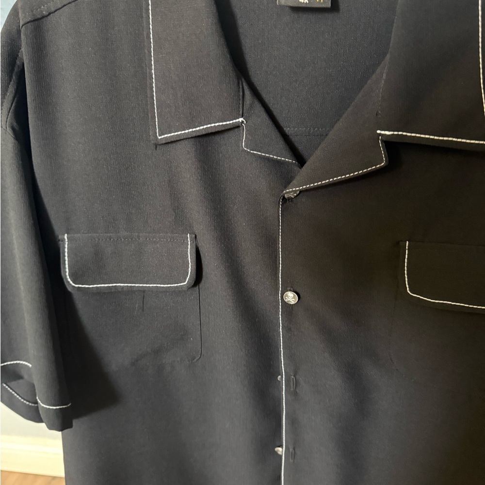 Black Casual Button Down Shirt